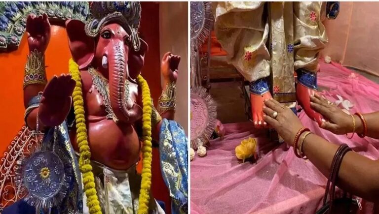 ಎದ್ದು ನಿಂತು ಆಶೀರ್ವದಿಸುವ ಕೊಲ್ಕತ್ತದ ಗಣಪ